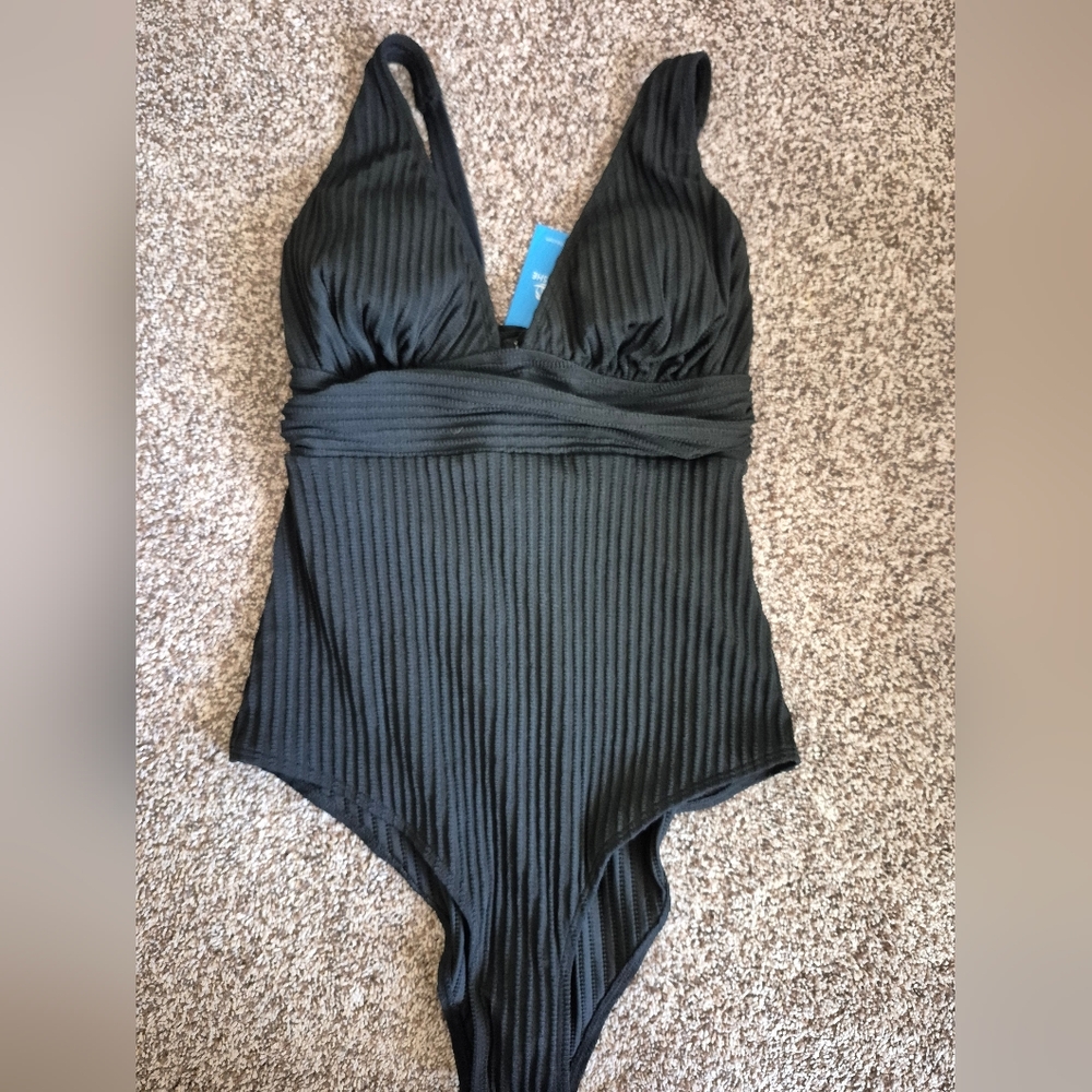 CupShe Women's Black Bathing Suit One Piece Swimwear NWT Beach Vacation Large L